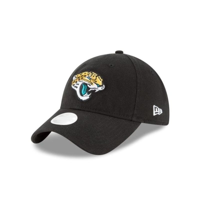 Black Jacksonville Jaguars Hat - New Era NFL Preferred Pick 9TWENTY Adjustable Caps USA3174568